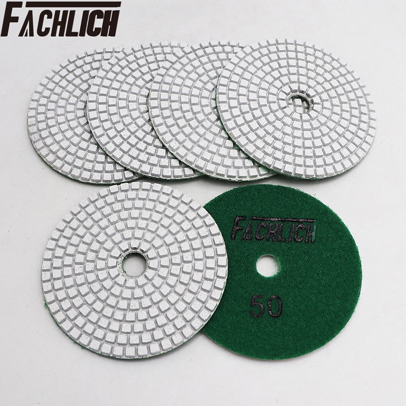 6pcs/set 4inch B Wet Diamond Polishing Pads for Marble Granite Sanding Discs