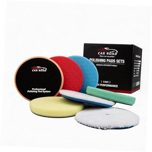 Buffing Polishing Pads 5 Inch, 7PCs 5.5 Inch Face for 127mm Kit 5 Inch(125mm)