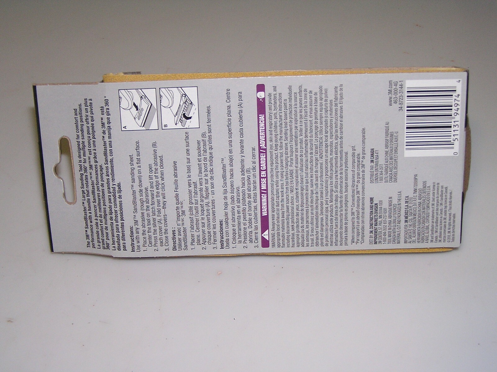 3M SandBlaster 3-2/3 in. W x 7 in. L 120 Grit Sanding Tool Fine