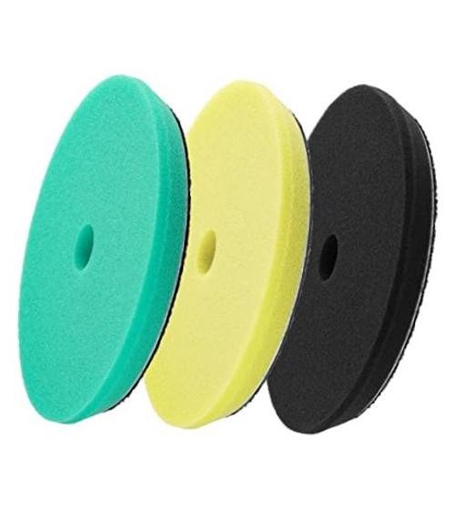3pcs 5 inch Polishing Pads, 5” Track Buffer Pads Hook and Loop Buffing 5inch
