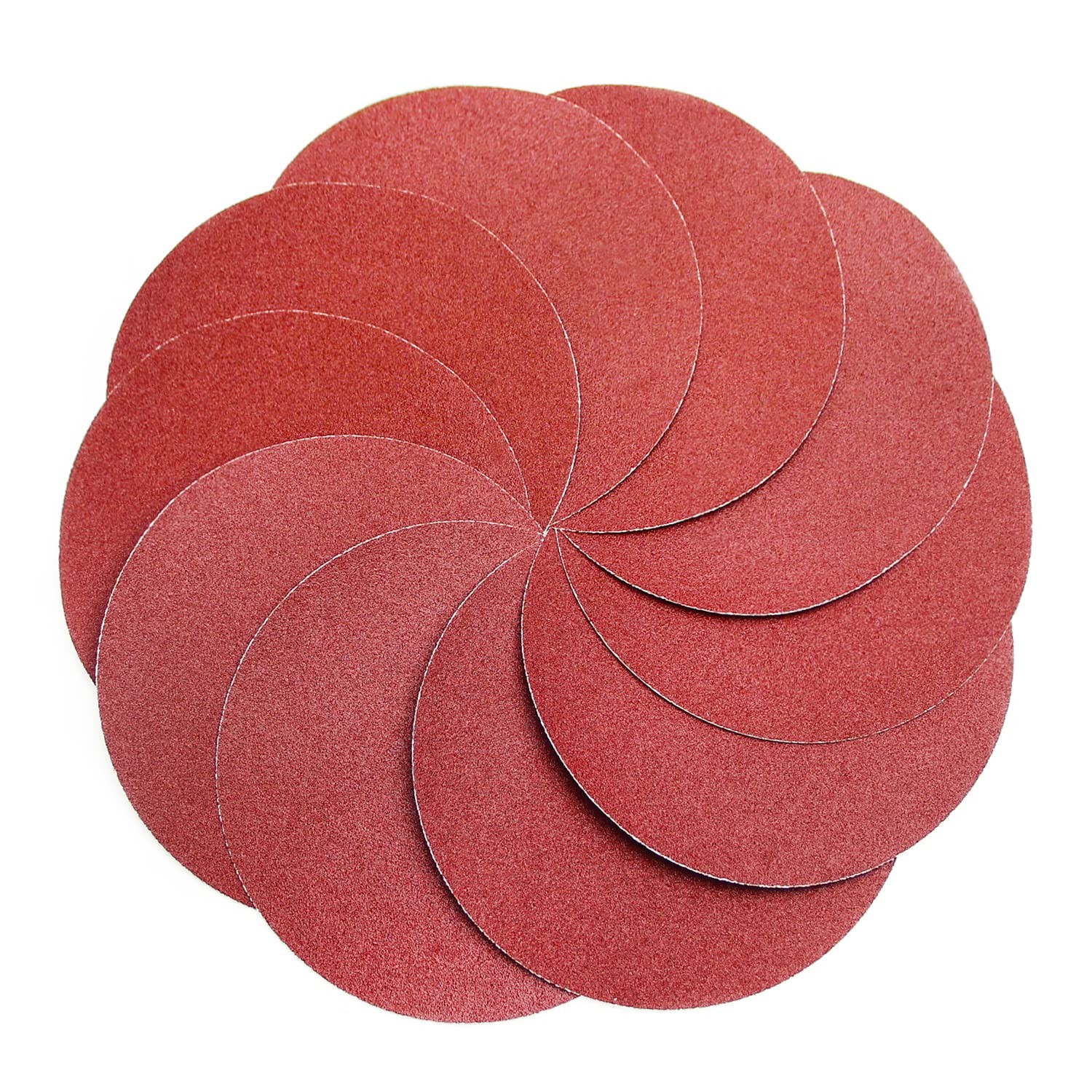 10 Pcs Sanding Discs 9 Inch PSA Adhesive 80 Grit for Wood Metal Polishing