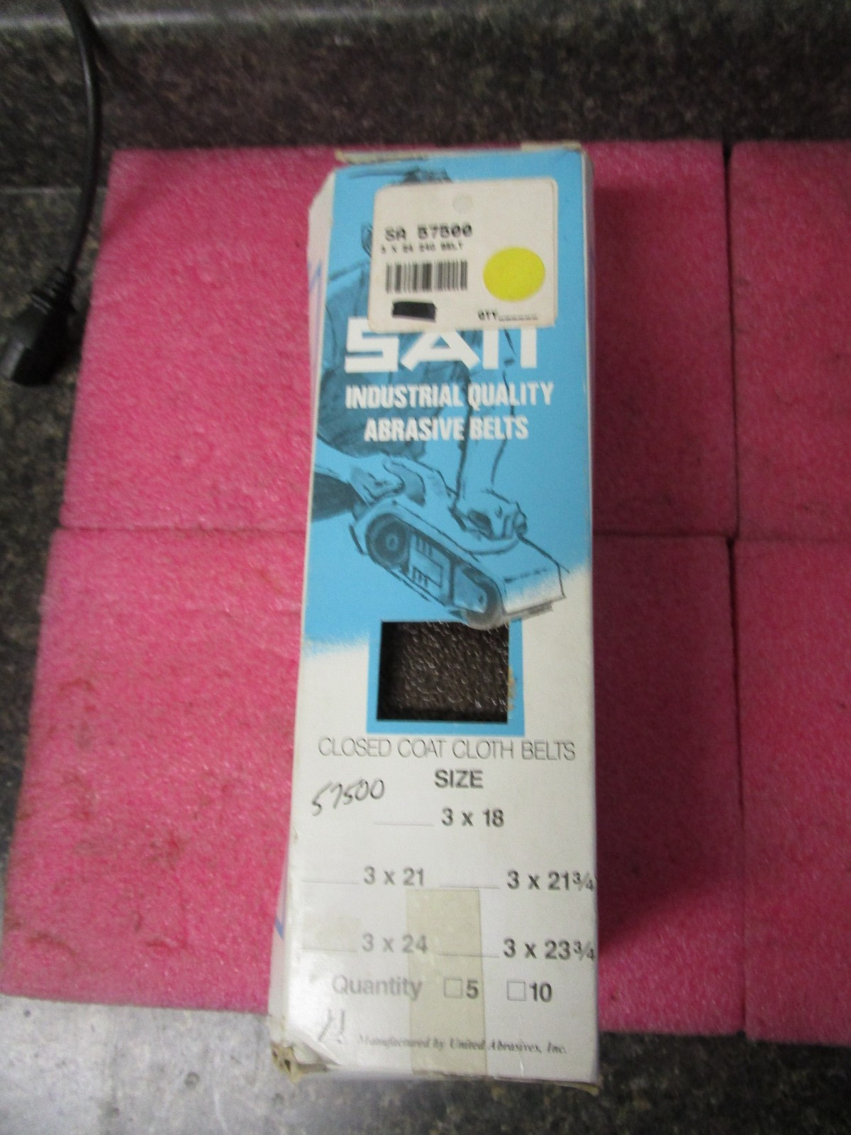 SAIT Blue Line Sanding Belts 5 Pack 3″ x 24″ 24 Grit SA 57500