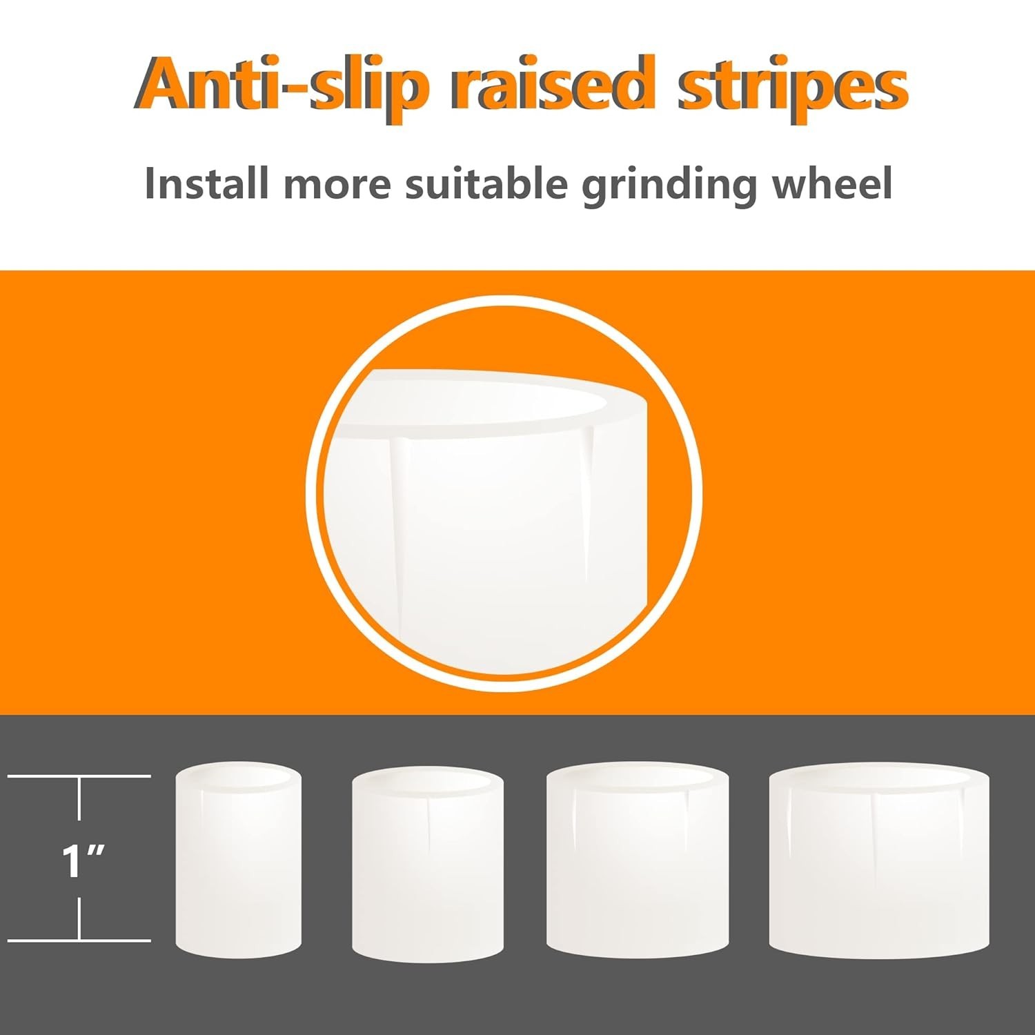8 PCS Bench Grinder Wheel Bushing Adapters – Reducing Sleeves, anti Slip, 2 Sets