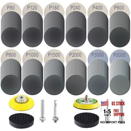 240Pcs 2 Inch Sanding Discs, Assorted 80 to 5000 Grit 2 inch 80-5000 Grit