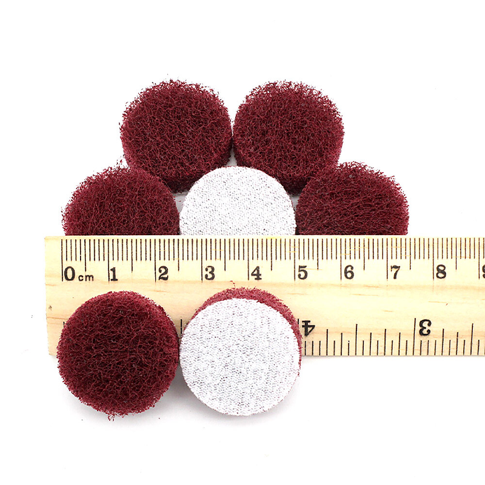 1″2″3″4″5″6″7″ In Scouring Pad Hook & Loop Nylon Fiber Sanding Discs P240-P3000