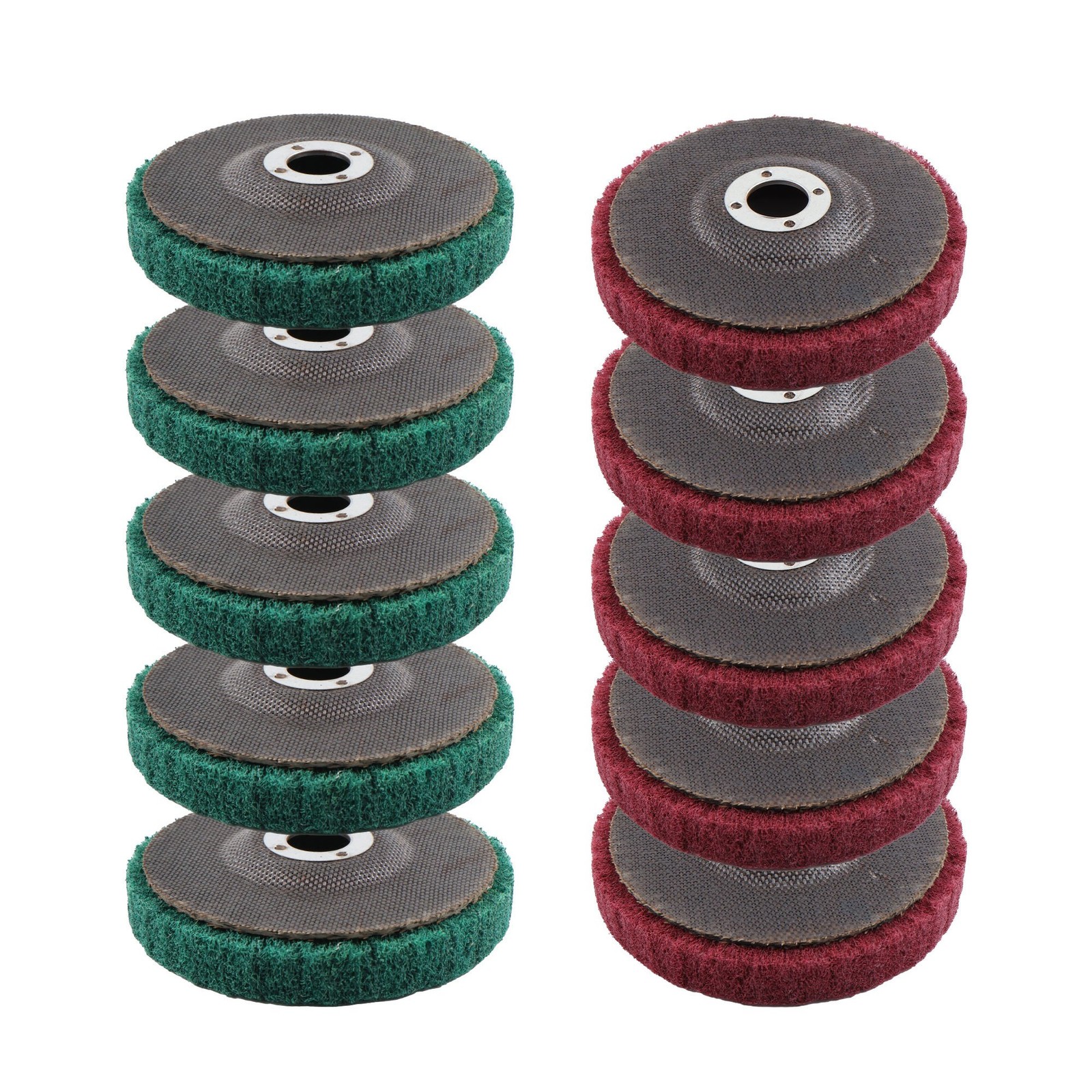 10 Pack: 4″ x 5/8″ Scour Flap Discs Grinding Sanding Discs (180 & 320 Grit)