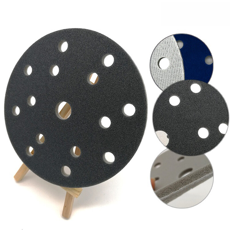 6″150mm 15Hole Dry&Wet Sandpaper Pads Hook&Loop Sponge Sanding Disc 300-3000Grit