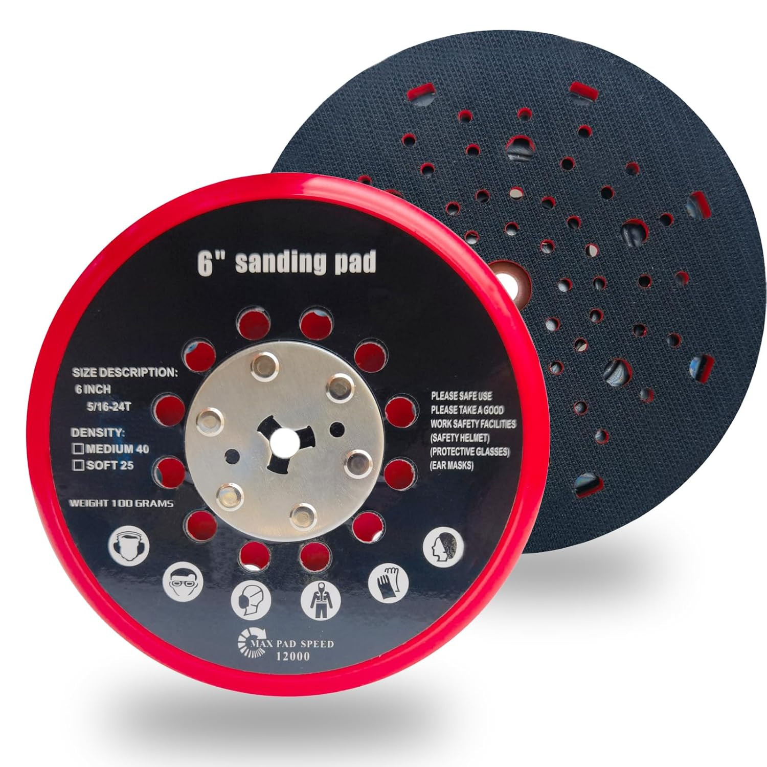 6 Inch Replacement Sander Pad for Bosch GET75-6N Sander – 6″ Hook and Loop Sa…