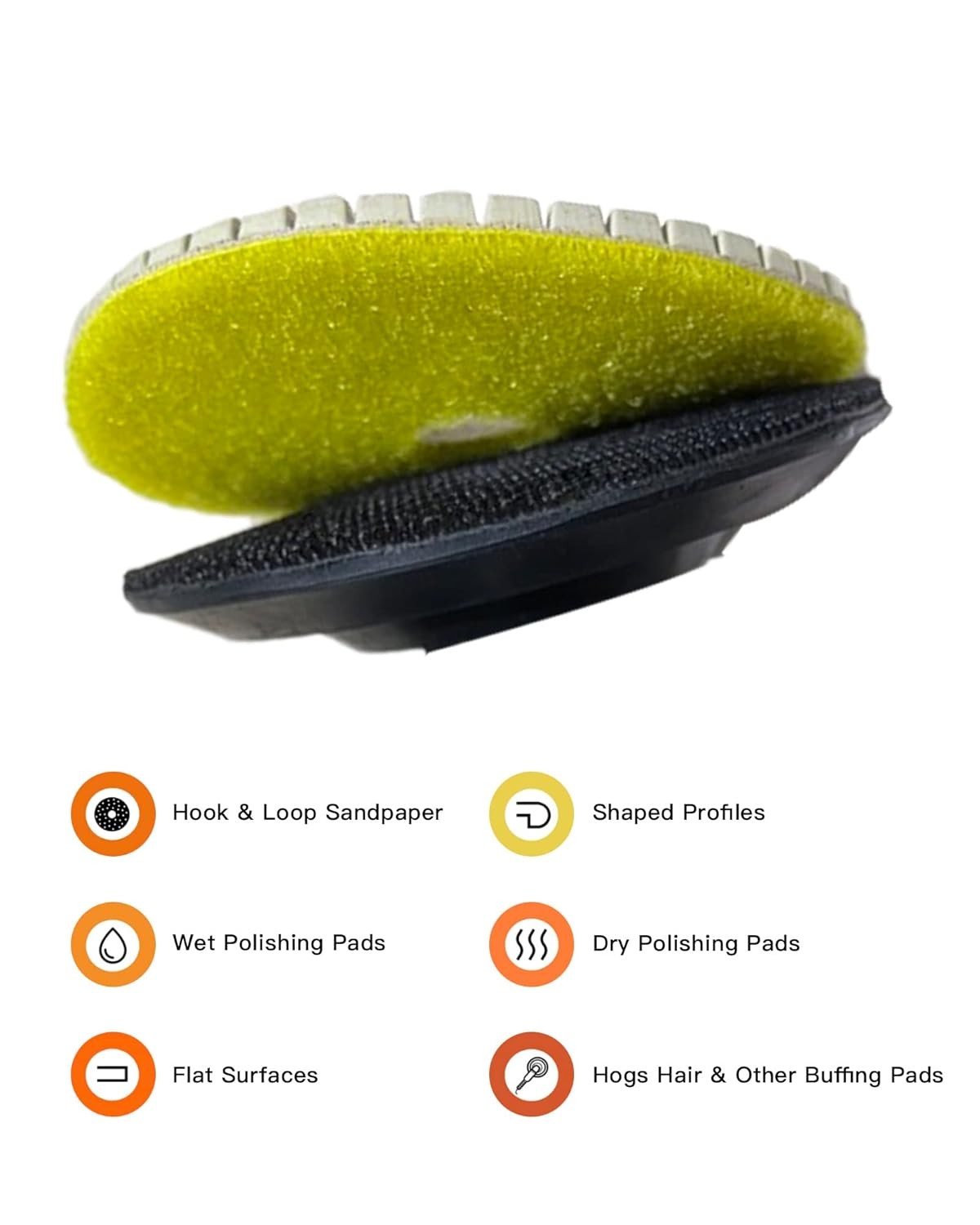 4 Inch Rubber Backer Pad Hook and Loop Wet Dry Countertop Adhesive Backing Pad