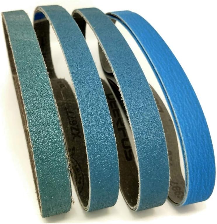 3/8 Inch x 13 Zirconia Sanding Belts, 4 Each of 40/60/80/120 3/8×13