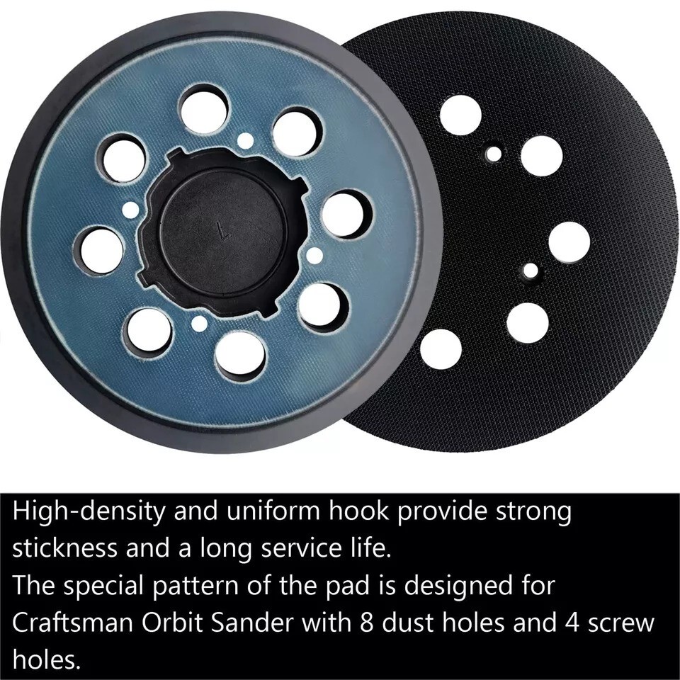 2Pack 5Inch Hole Hook and Loop Replacement Sanding Backing Pad Sander Pad for 5