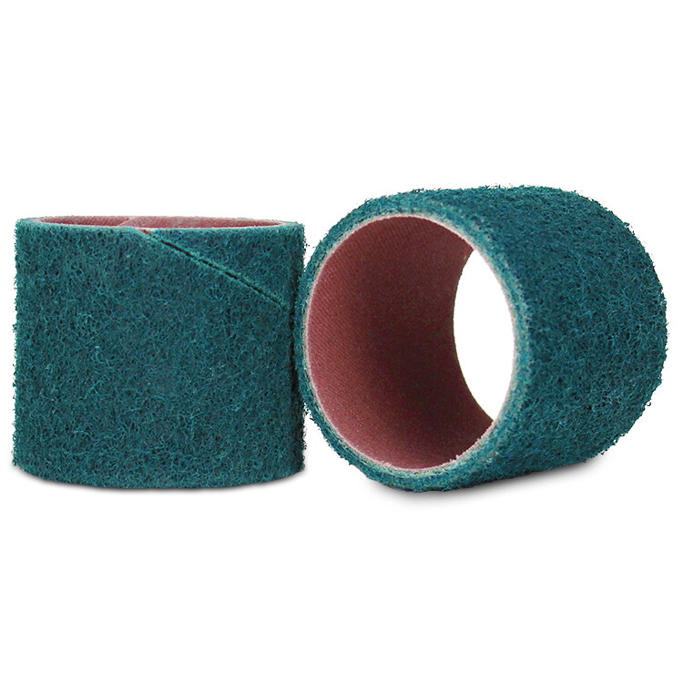 1.5″ x 1.5″ Surface Conditioning Spiral Bands, No Lap Sanding Sleeves – 10 Pack