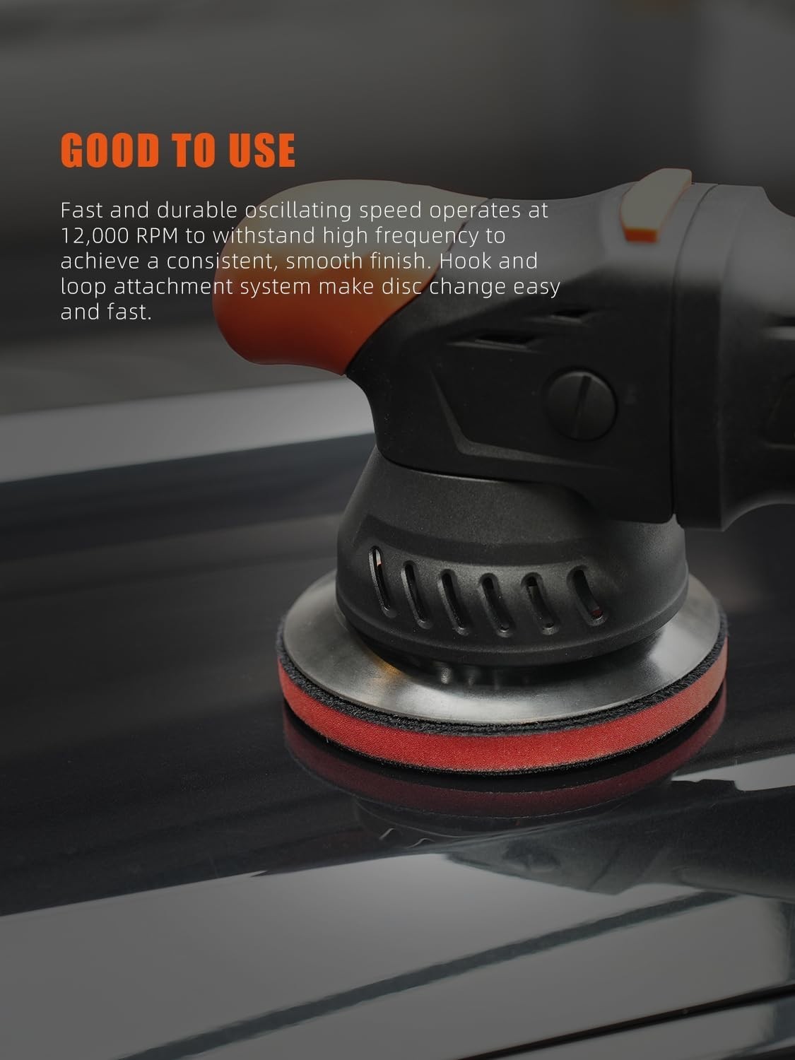 Efficient 6-Inch Backing Pad for DA Sanders with Quick Change Hook & Loop System
