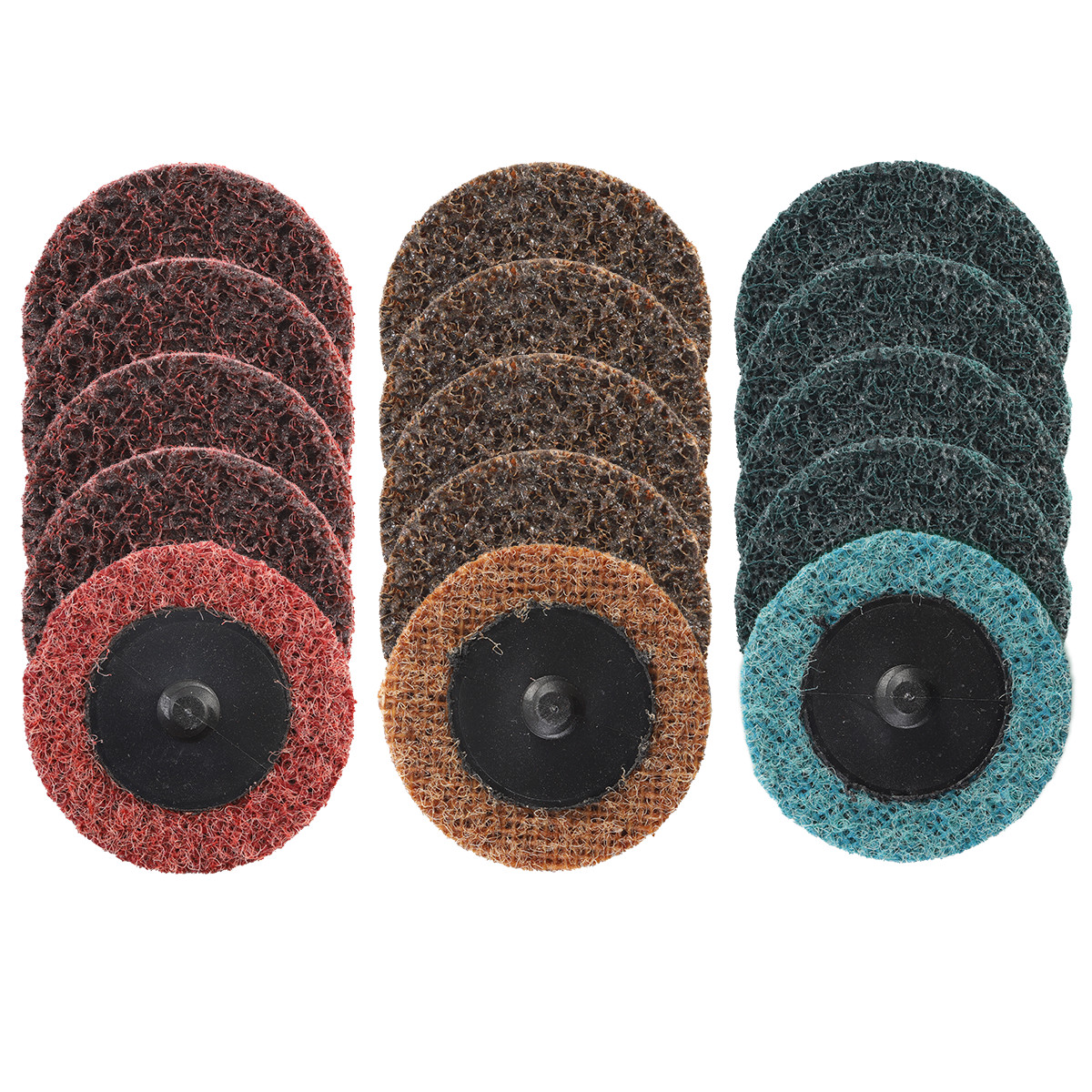 80Pcs 2″ Roll Lock Sanding Discs Kit W/ 1/4 Holder Die Grinder Quick Change Disc
