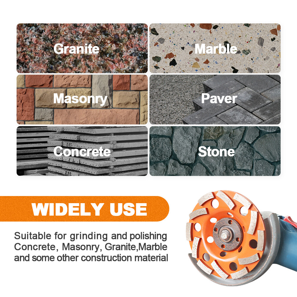 4.5/5 inch Diamond Segment Grinding Wheel Disc Grinder Cup Concrete Porcelian