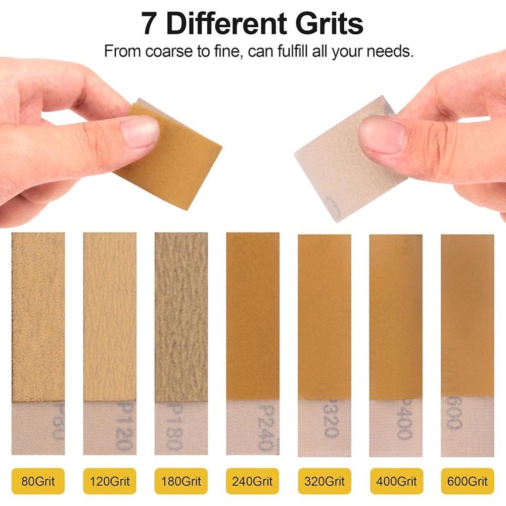 70 PCS Micro-Type Detail Sander Kit, 3.5x1Inch Hand Sanding with Hook3731