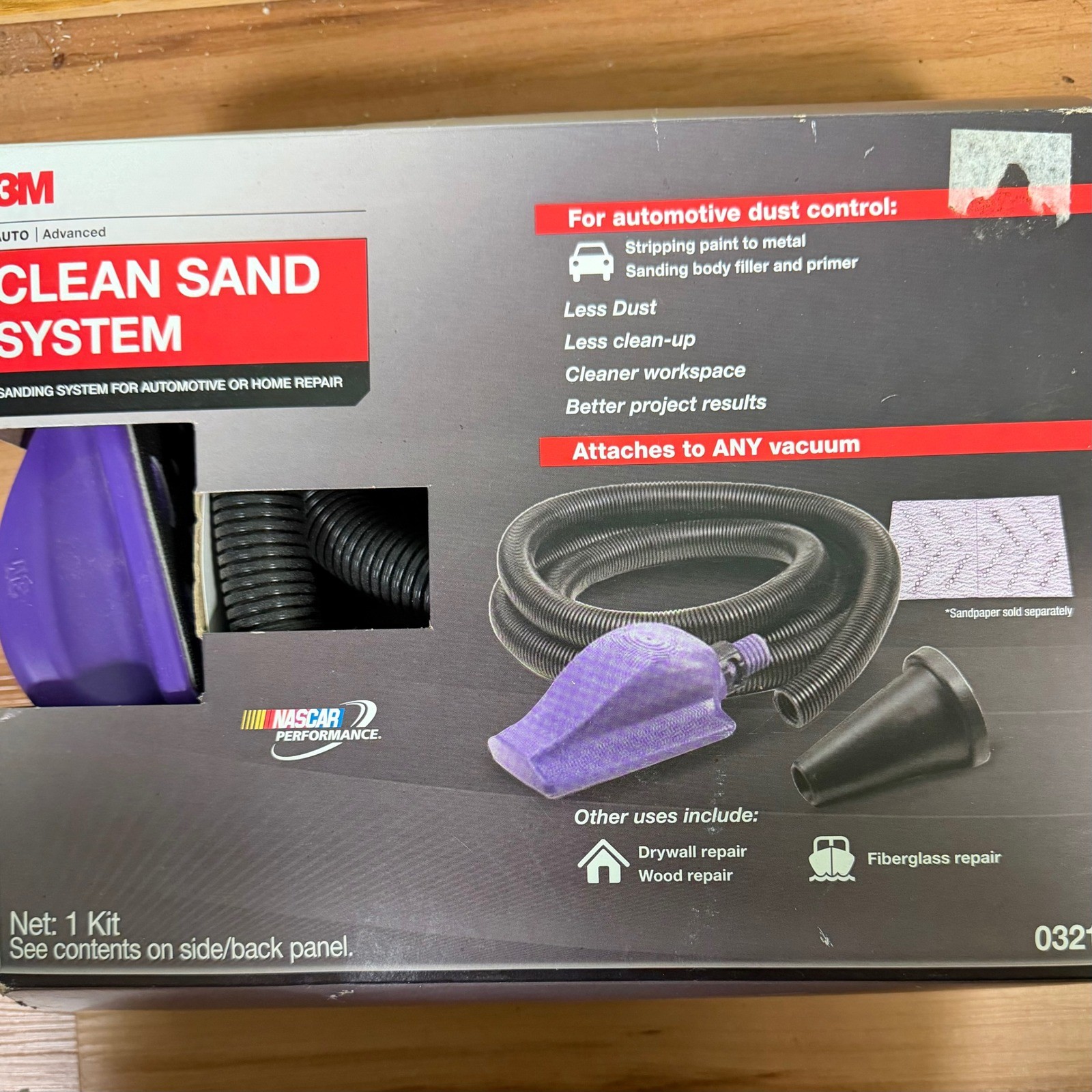 3M Clean Sand System 03210 Automotive Home Repair Dust Free Sanding Block Kit