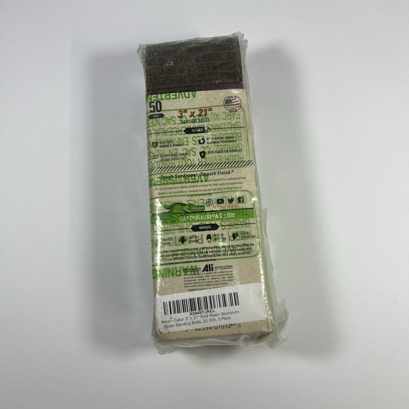 Gator 3 in. X 18 in. Sanding Belt 50 Grit Coarse 5 Pk NEW