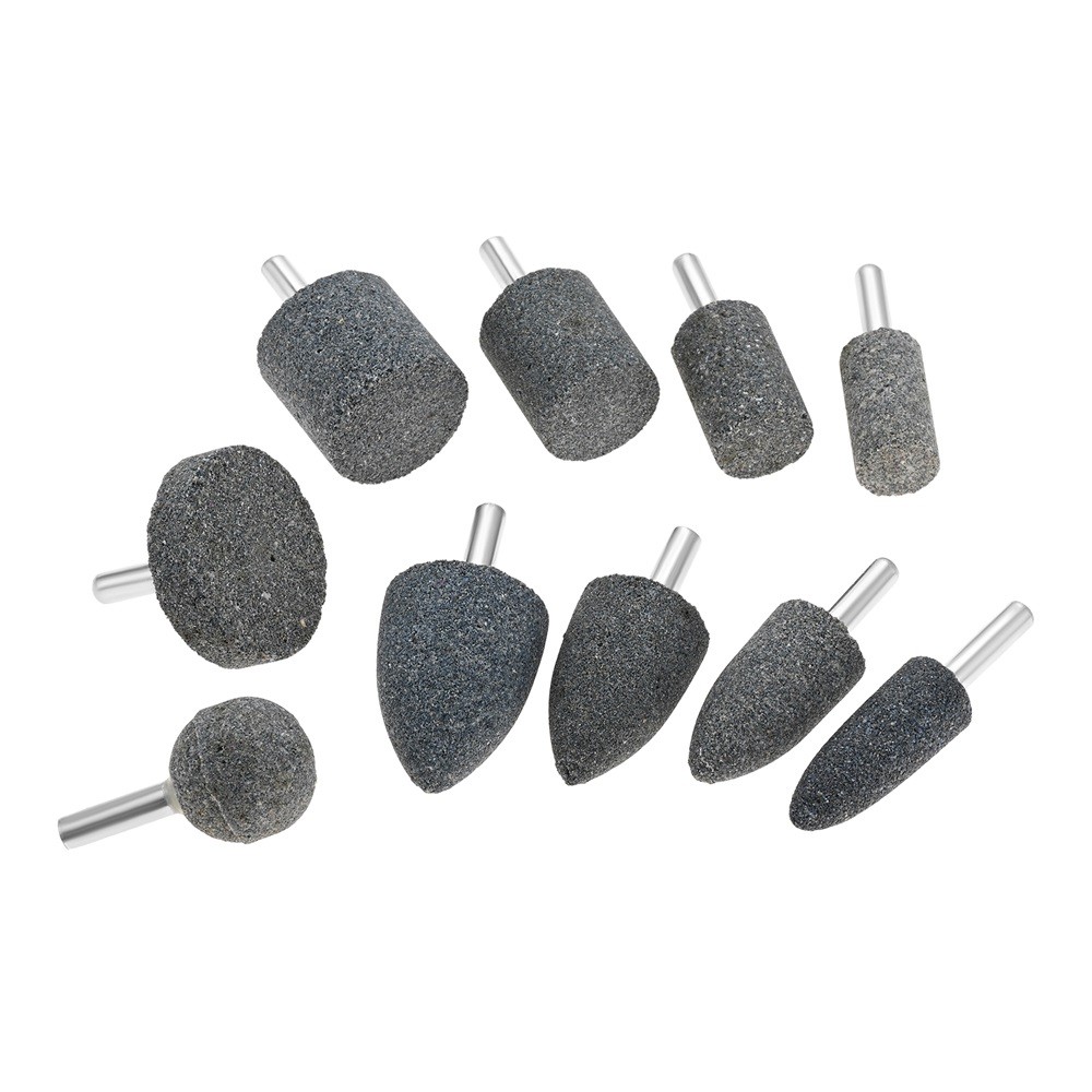 10x 1/4 inch Round Shank Various Shapes and Sizes Abrasive Grinding Stones