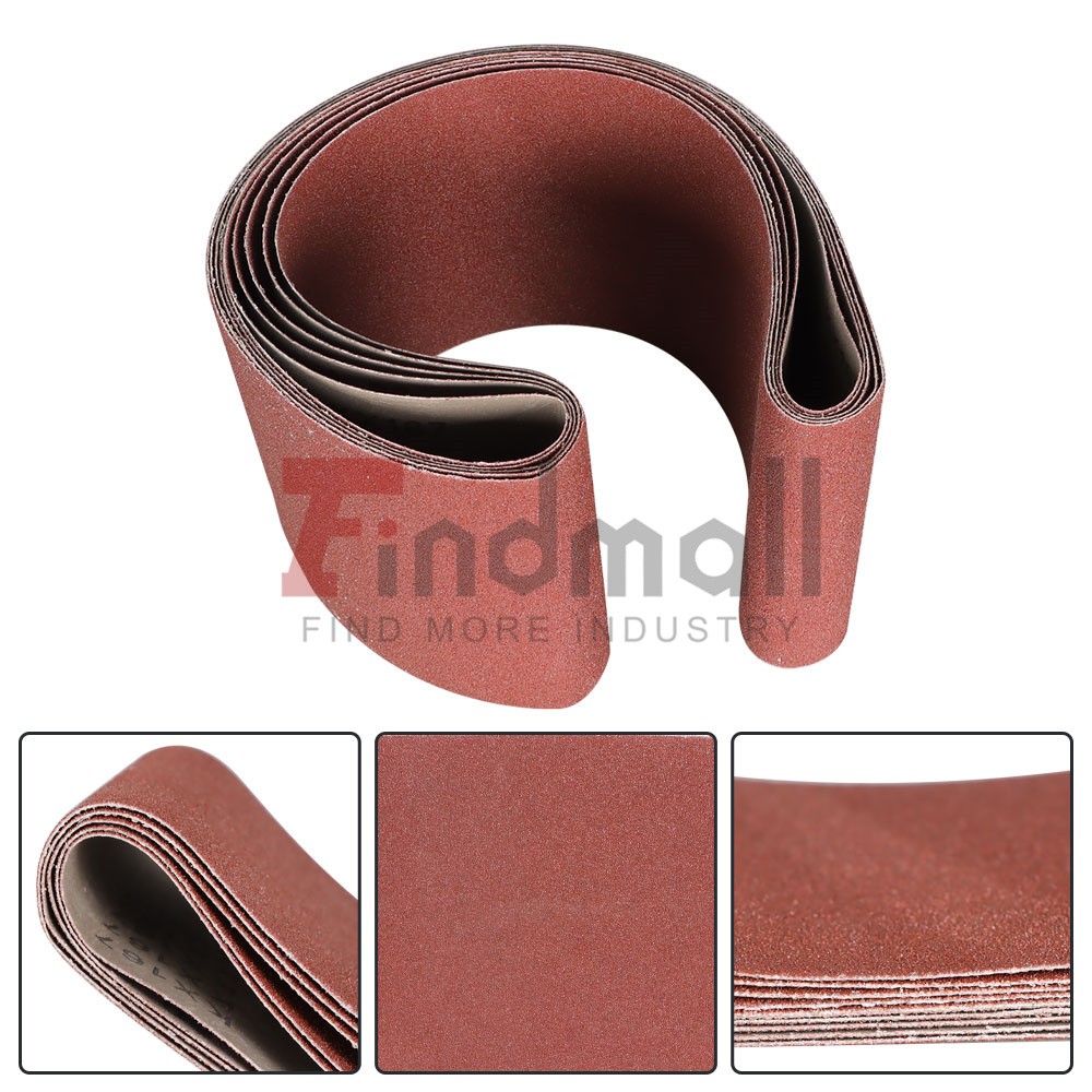 5PCS Sanding Belts 6×48 in 80 Grit Belt Sander Sandpaper aluminum oxide