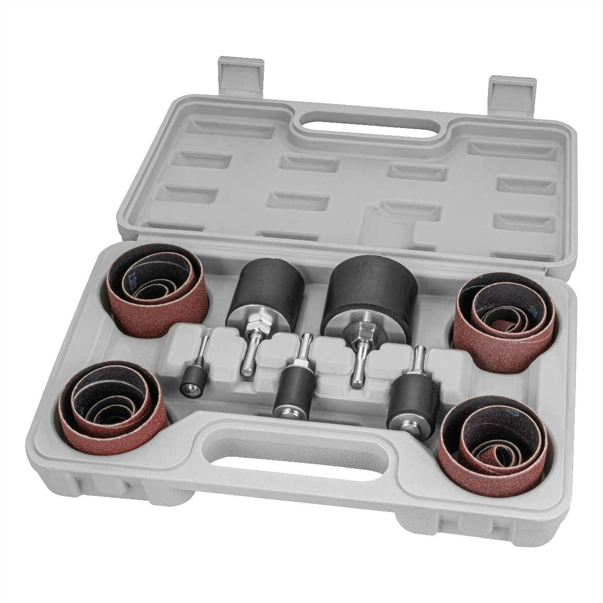 Rubber Sanding Drum Sleeves Kit Set 1/4″ Mandrel for Drill Press Spindle Sander
