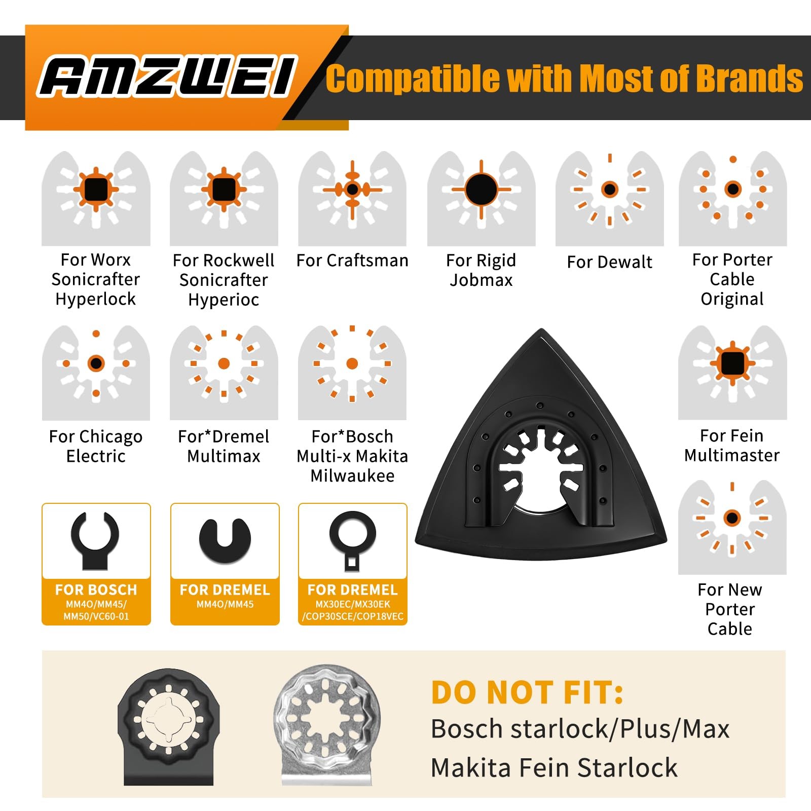 Upgraded 206CS Zirconia Oscillating Tool Sanding Kit
