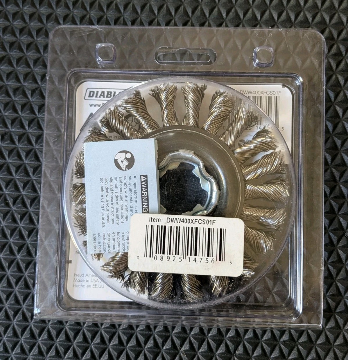 Lot of 3 Diablo Tool 4″ X-Lock Stainless Steel Full Cable Twist Wheel Attachment