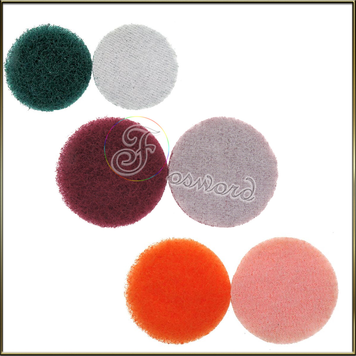 Scouring Pad Hook & Loop Sanding Abrasive Polishing Discs Pad 240#-3000# Grit