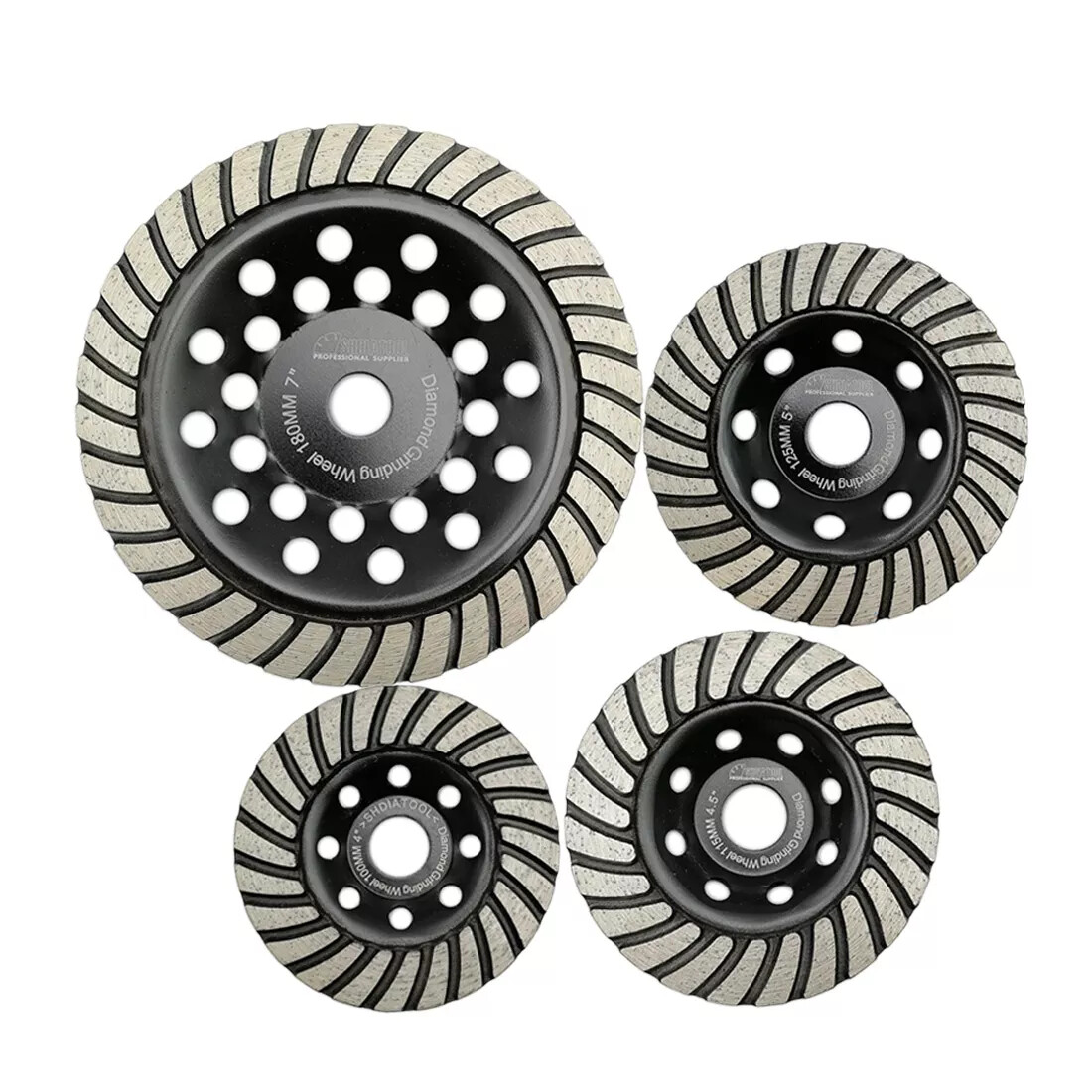 4″/ 4.5″/ 5″/ 7″ Diamond Turbo Row Grinding Cup Wheel Disc Concrete Marble Tile