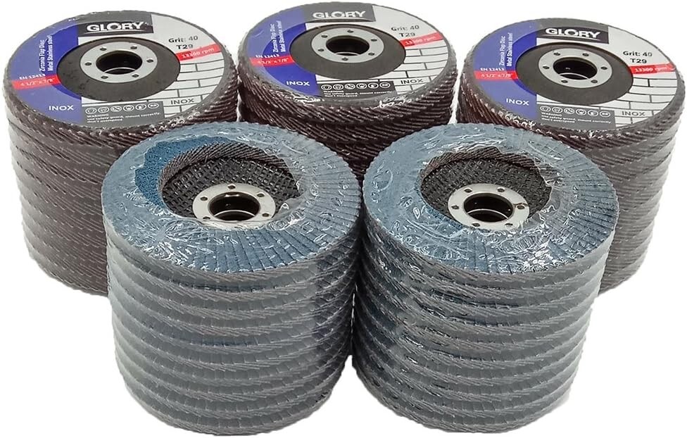 160PCS 4.5″ Grinding Wheel Set Zirconia Flap Disc + Cut Off Wheels Metal Tool