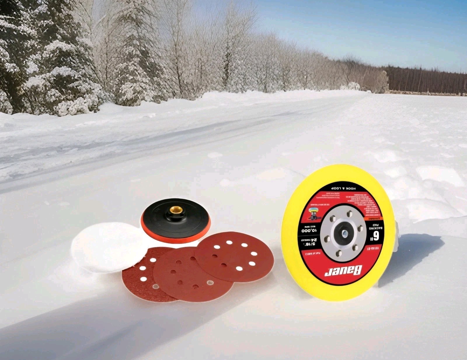 BAUER 6 in. Hook-and-Loop Backing Pad for Dual-Action /WARRIOR 5 in….
