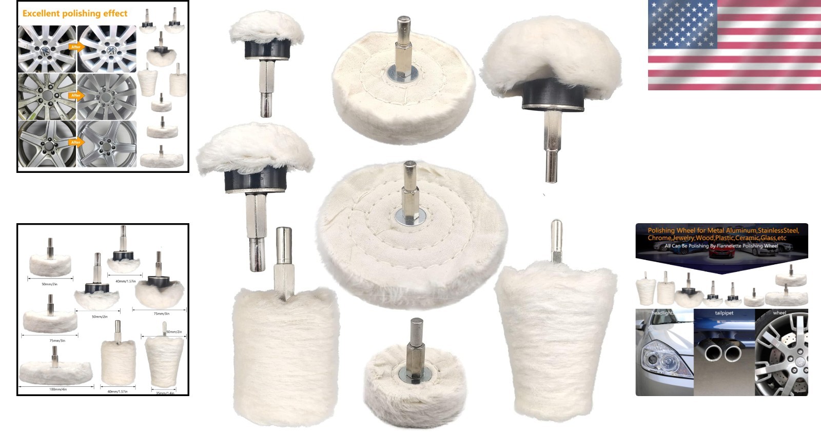 Superior Finish 600 Grit Buffing Wheel Set – Perfect for Electric Polishers