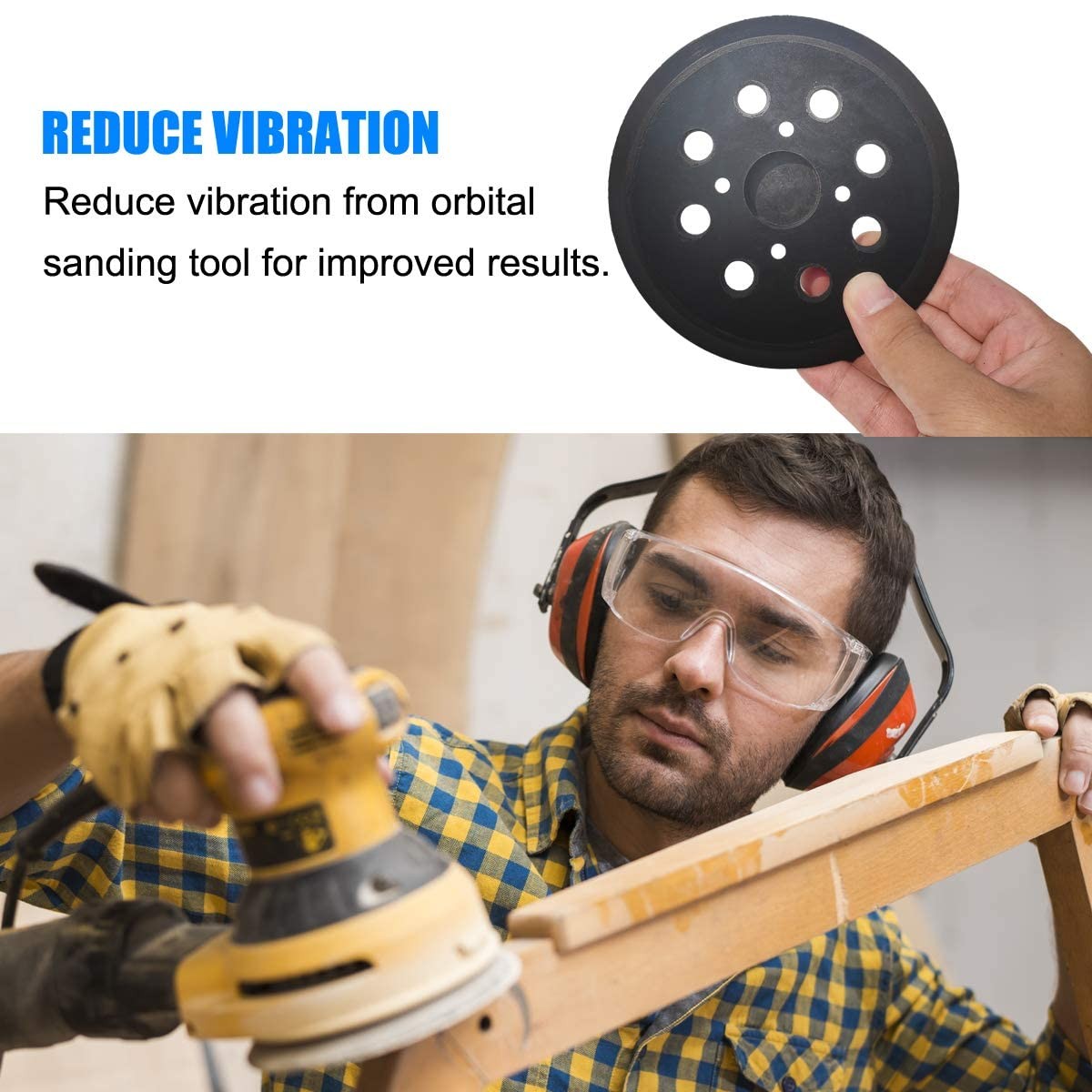 5 Inch Sander Pad Replacement,Compatible with Ryobi Random Orbit RS290,RS280VS,