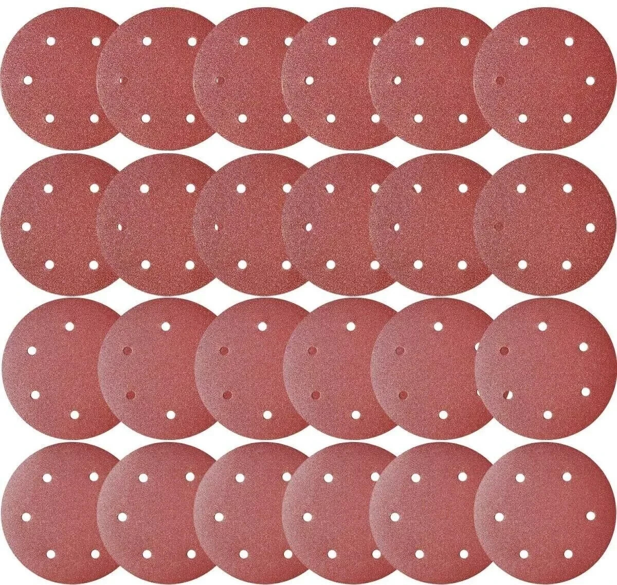 50 Pcs 9-Inch 6-Hole Hook-And-Loop Sanding Discs Sander Paper for Drywall Sander