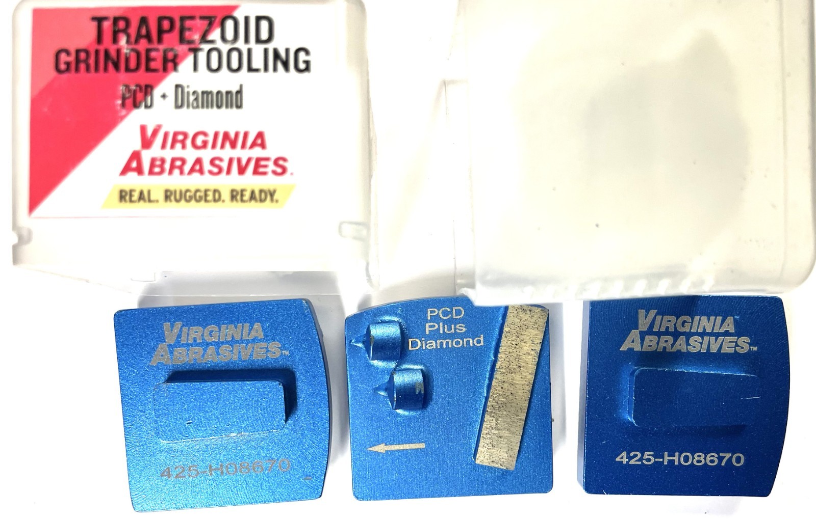 Virginia Abrasives Trapezoid Grinder Tooling PCD + Diamond 425-H08670 (3pk)