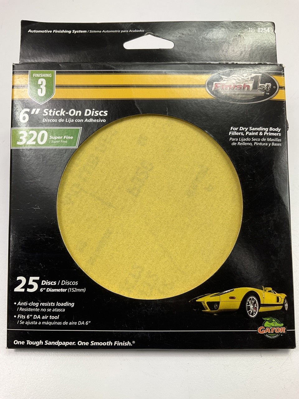 Pack Of 25 – Finish 1st 8254 6″ Stick-On Discs 320 Grit Super FINE