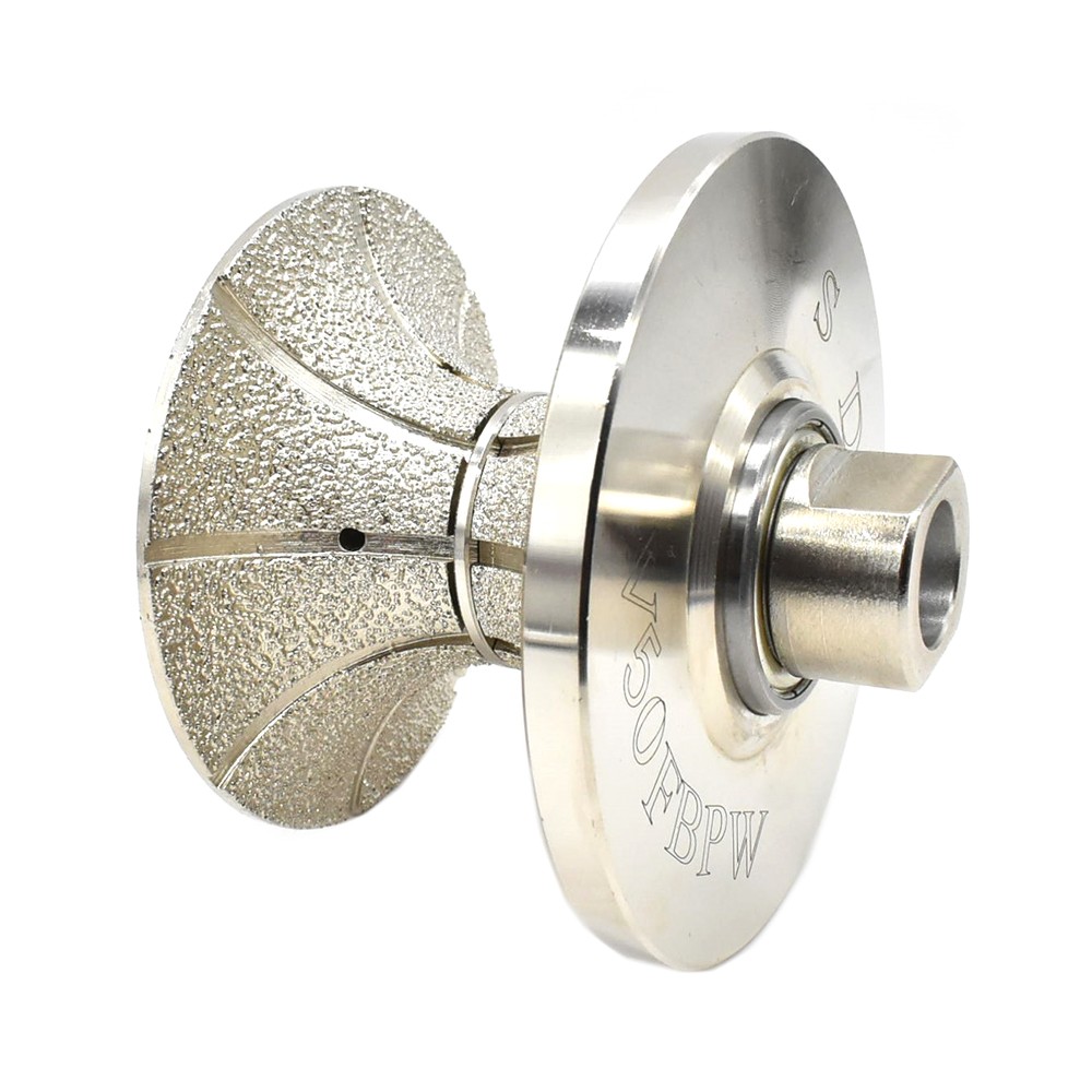 2″ Full Bullnose Vacuum Brazed Diamond Profile Wheel & Female Threads – V50FBPW