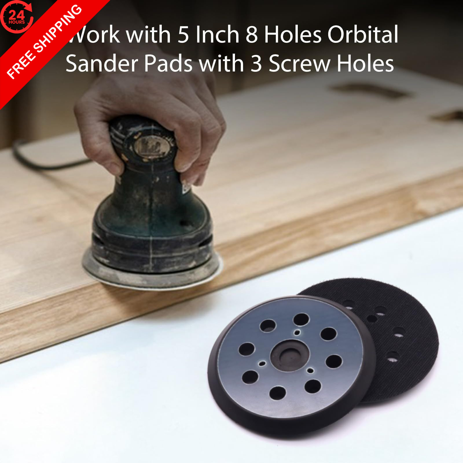 5″ Sander Replacement Pad for Makita, 2 Pack Blue
