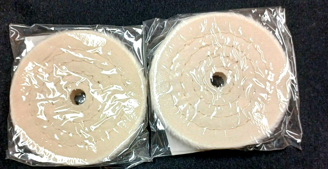 2 BUFFING 4″ INCH BUFFING/POLISHING 1/2″ ARBOR APPRO. 1/2″ THICK WHEEL SOFT