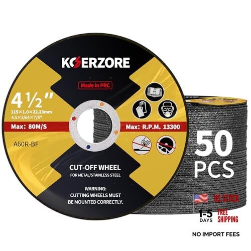4-1/2 Inch Cut Off Wheels, 4.5″ Grinder Wheels for Metal & Stainless Steel,