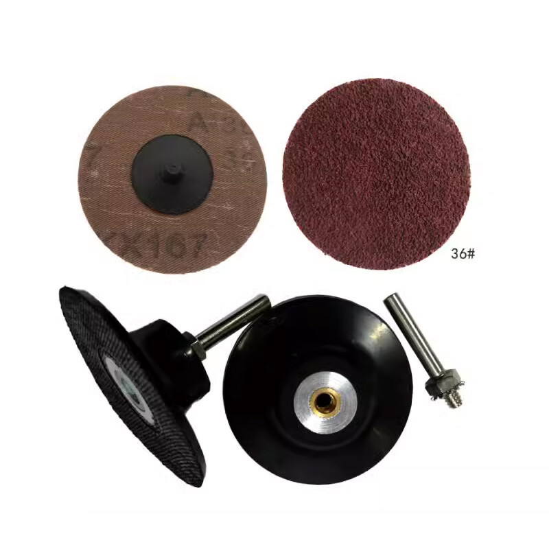 75mm 3″ Type R Sanding Disc Roll Lock Abrasive Grinding Pad Sandpaper 36-120Grit