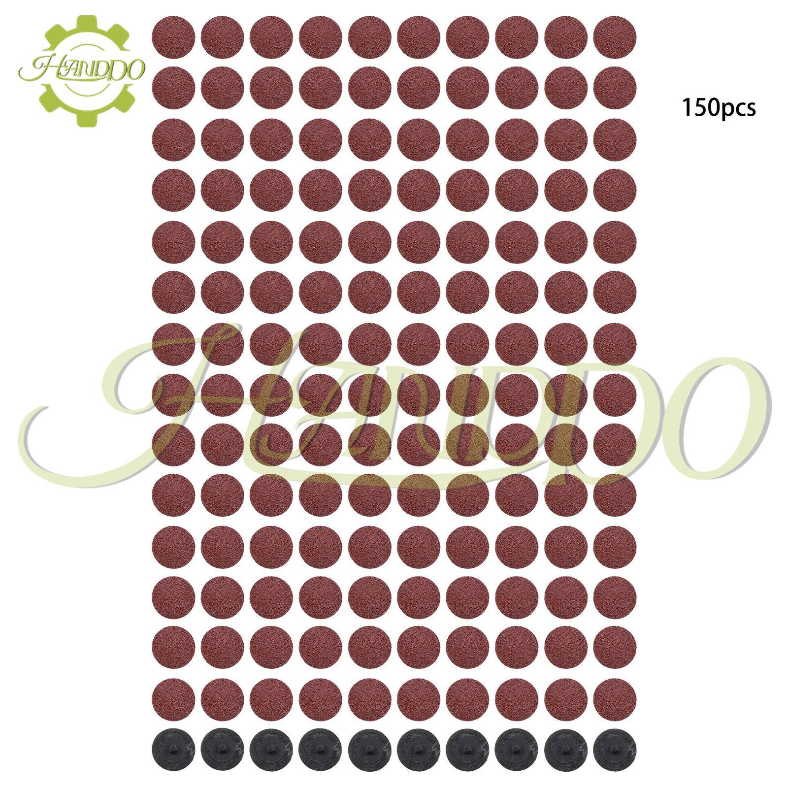 (150 Pc) 2 Inch Sanding Discs 36 Grit Medium Twist lock Die Grinder Sanding Disc