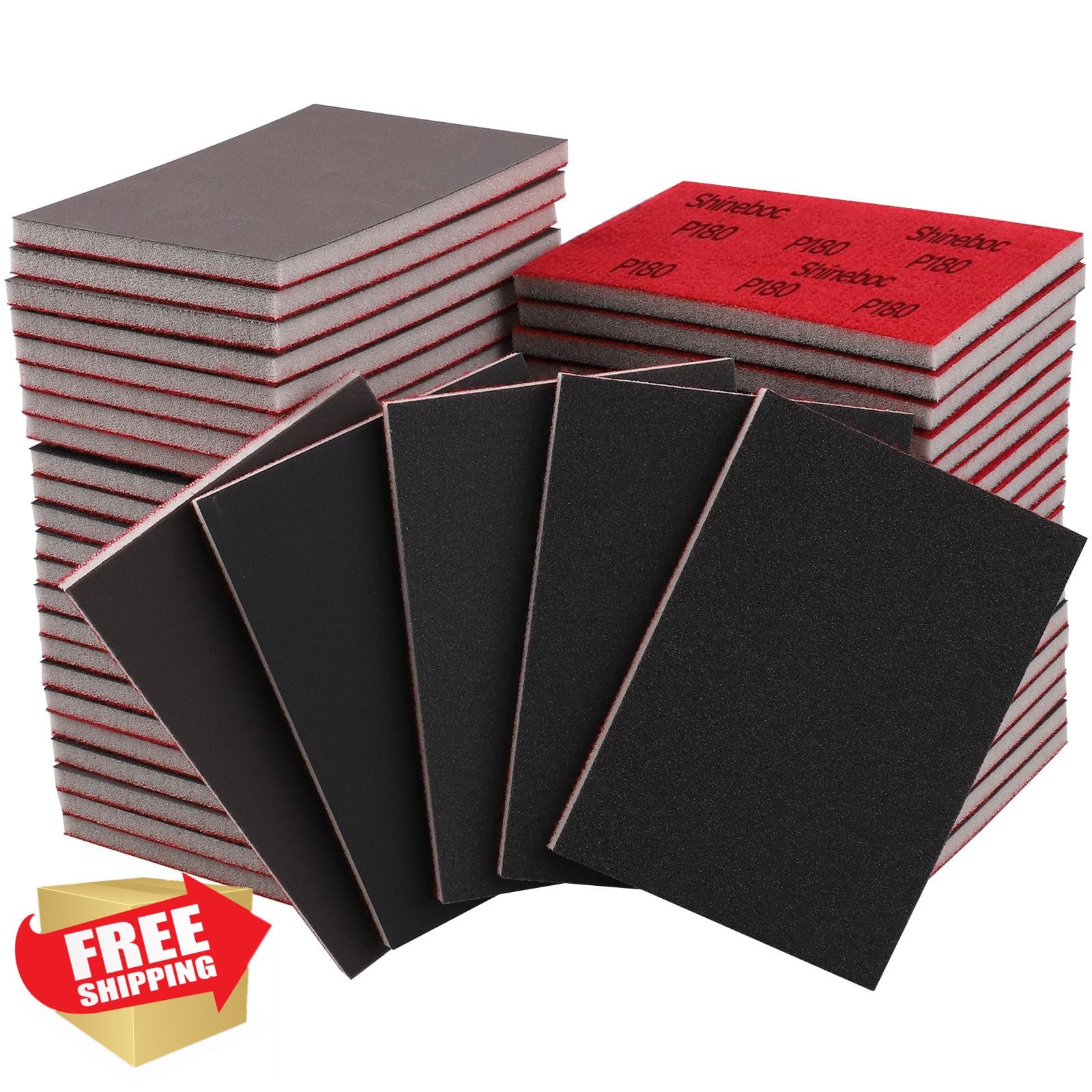 Shineboc Sanding Sponges 3×4 Inch Mix Grit 20pc