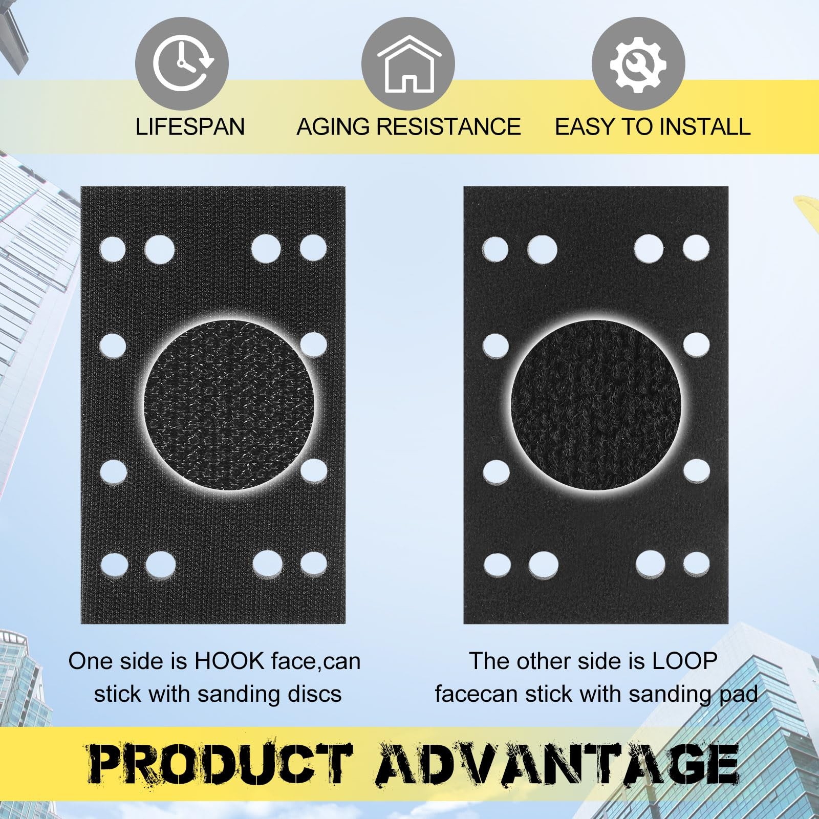 8 Pcs Soft Black Foam Sanding Pads Interface Sander Backing Pad Compatible wi…