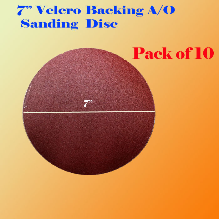 10x 7″ 120 Grit Sanding Disc Paper Hook and Loop Grinder Sander Abrasive