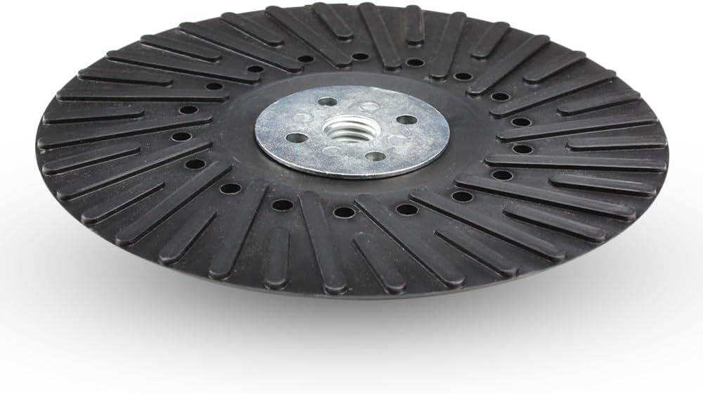 7″ x 5/8″-11 Resin Fiber Disc Backing Pad w/ Lock Nut for Angle Grinder Ribbed
