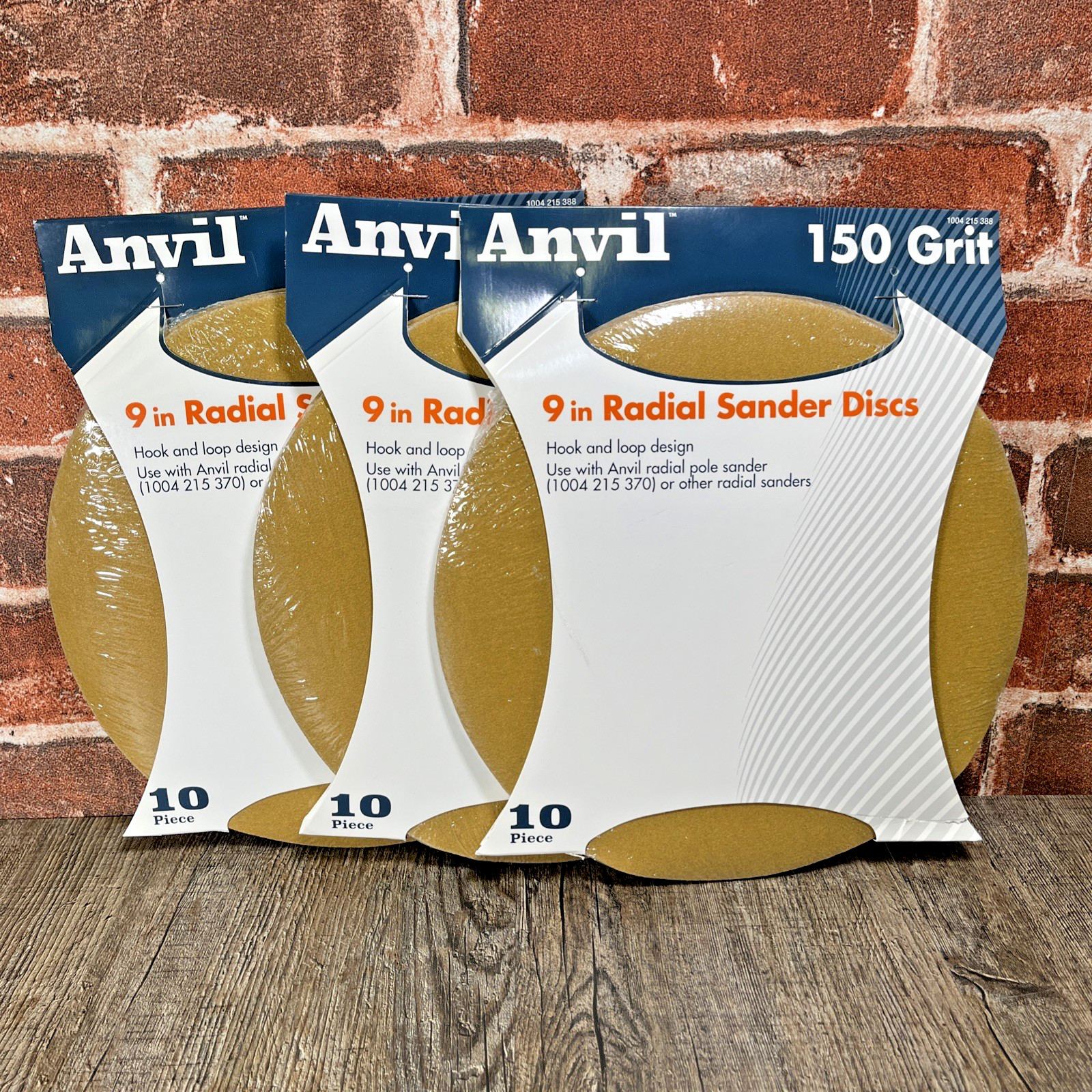 (30) Anvil 9″ 150 Grit Radial Sanding Discs Hook & Loop | Fits Pole Sanders
