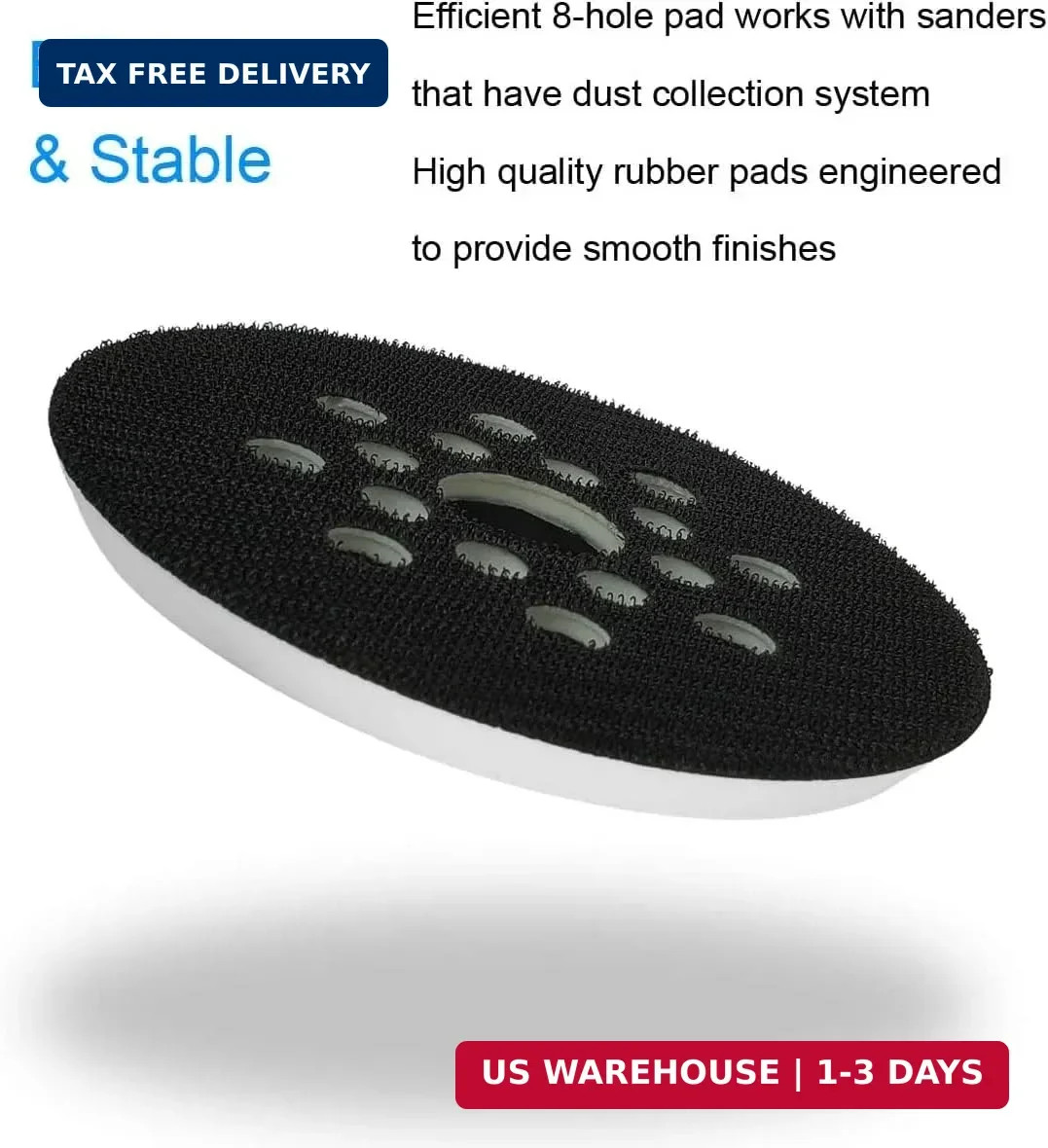 2 Pack 5 Inch 8 Hole Hook & Loop Replacement Sander Pad for 5″ Bosch ROS20VS, RO