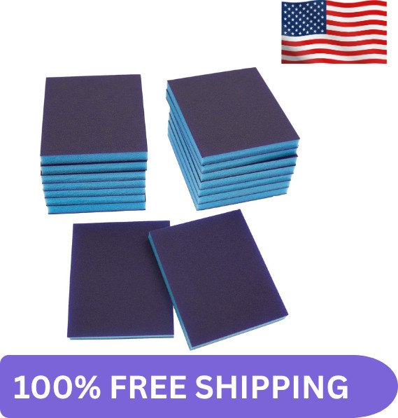 16Pcs Sanding Sponge 800-1000 Grit Washable Sponge Sand Blocks Wet & Dry
