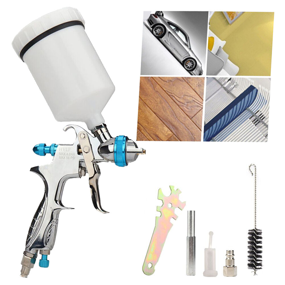 Mini HVLP Paint Spray Gun Kit Air Regulator Gravity Feed Primer 1.4mm Nozzle